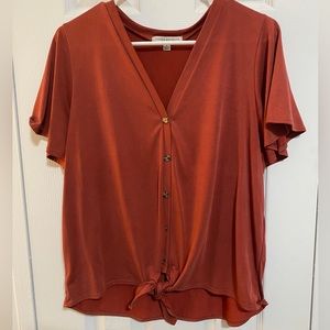 Button Up, Front Tie Blouse